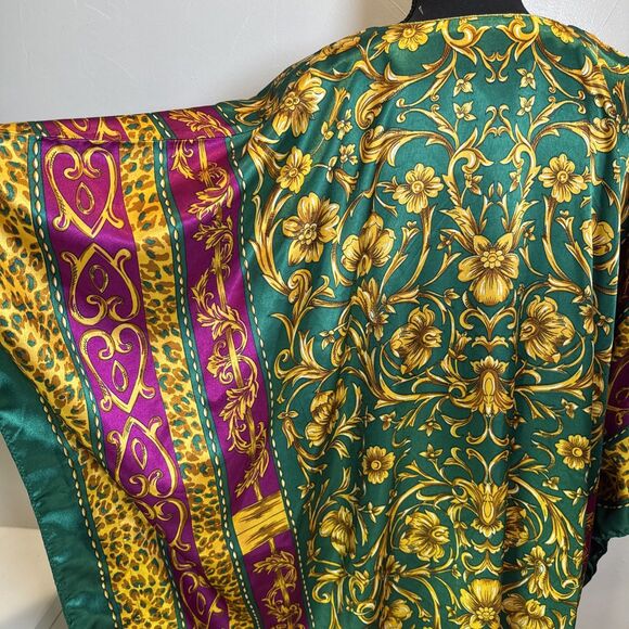 Winlar Kaftan Green Gold Purple One Size - Picture 8 of 13